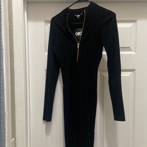 GBG Los Angeles Black Long Sleeve Mock Neck Bodycon Dress